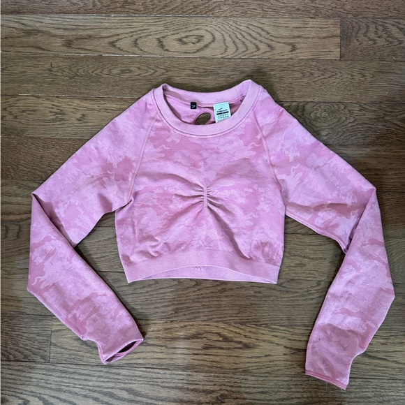 Gymshark Adapt Camo Seamless Crop - dusty pink M - Picture 4 of 6